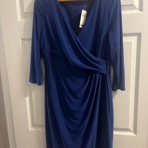 Lauren Ralph Lauren Royal Blue Long Sleeve Dress